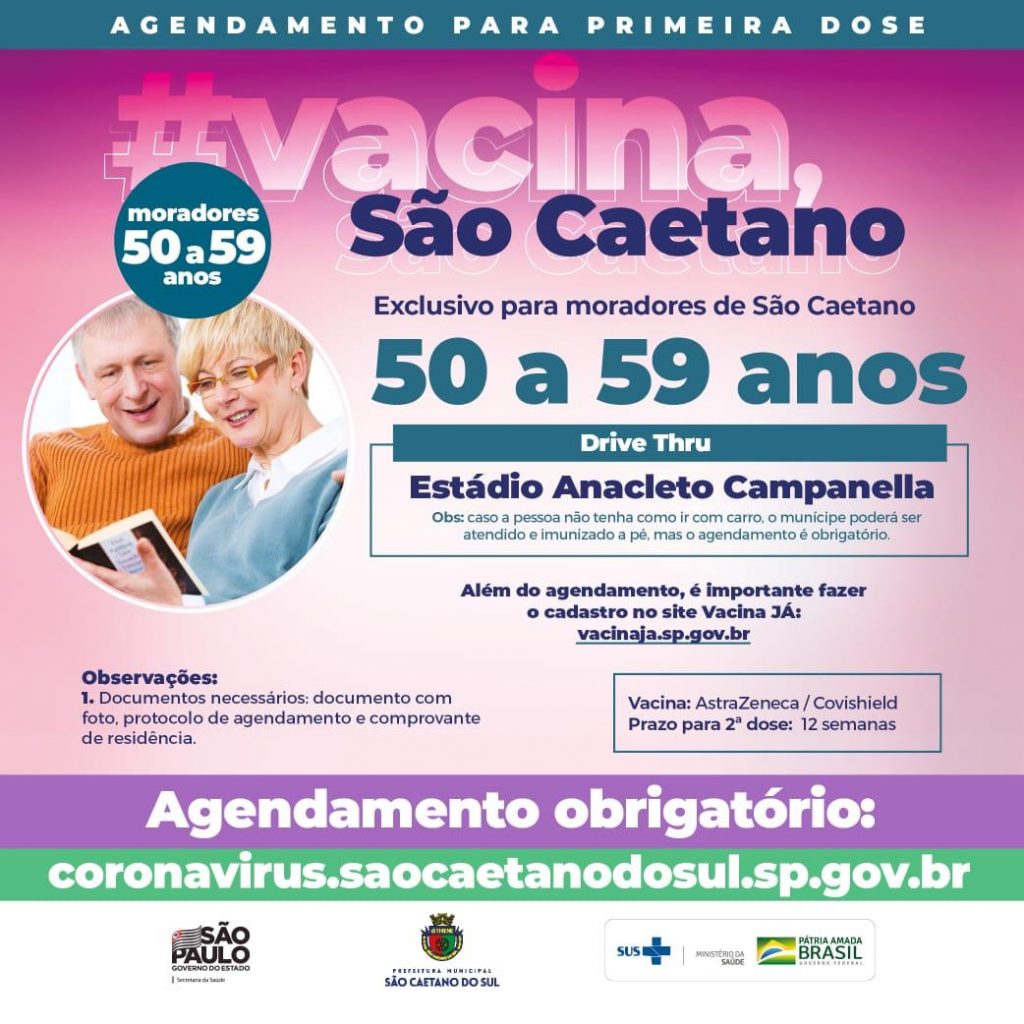 S O Caetano Inicia Agendamento Para Vacina O De Pessoas De A Anos